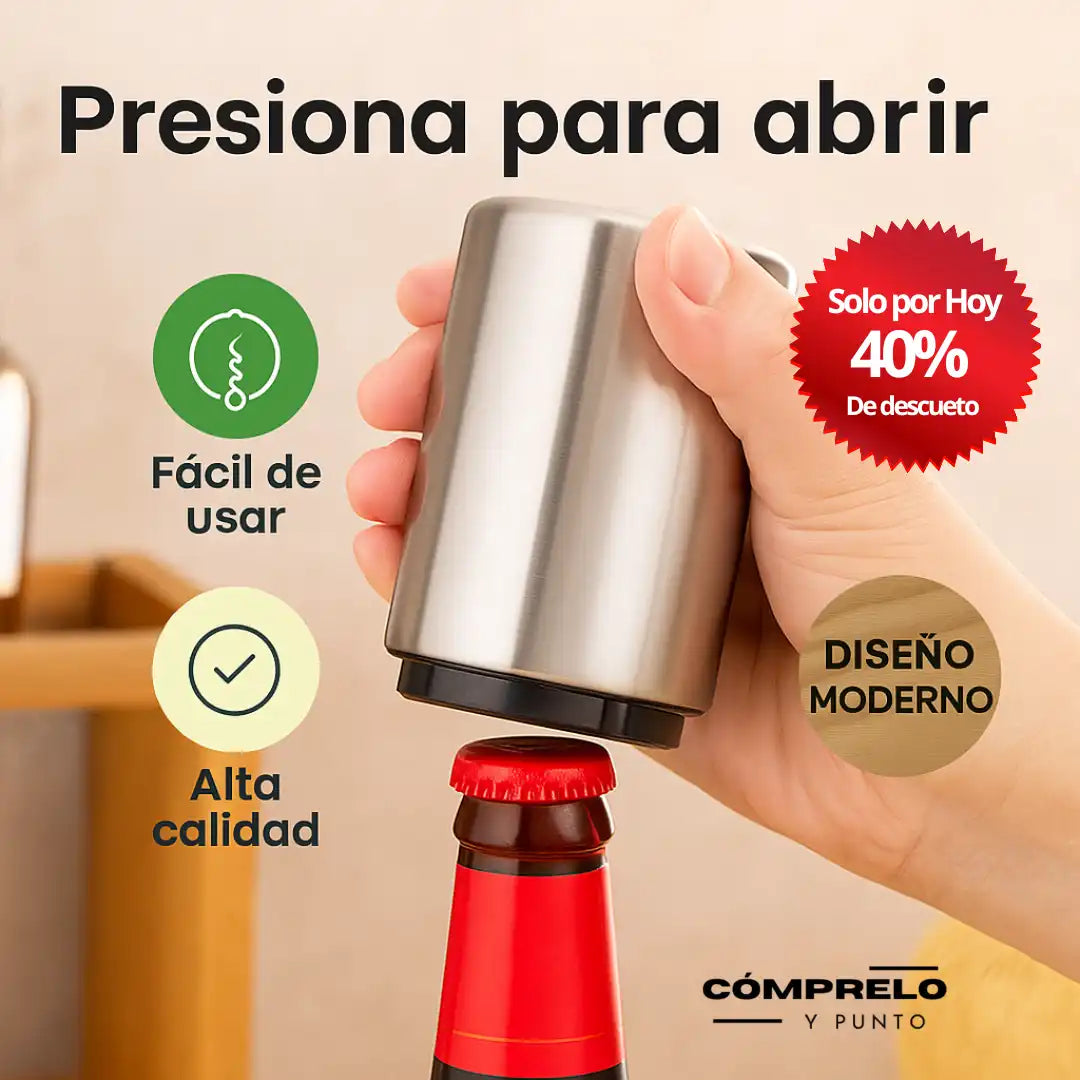 PopCap™ - Destapador Automático de Botellas: Abre tu bebida en un solo toque