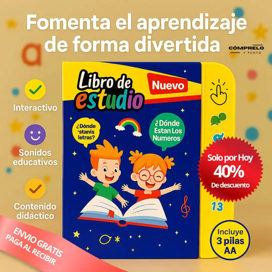 SmartPlay™ | Libro de Estudio Interactivo para Niños — Aprende jugando sin pantallas