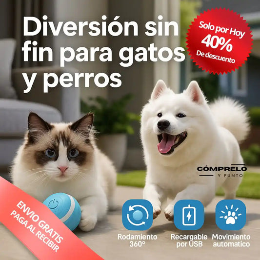 SmartPet® – Pelota Inteligente para Mascotas | Diversión sin fin para gatos y perros