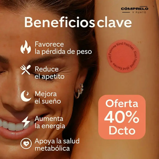 KindPatch® –  Pierde peso de forma natural, sin agujas ni dietas extremas. Solo un parche al día.