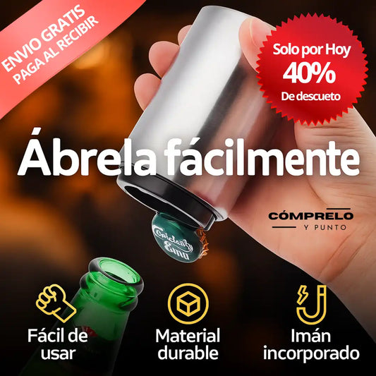 PopCap™ - Destapador Automático de Botellas: Abre tu bebida en un solo toque