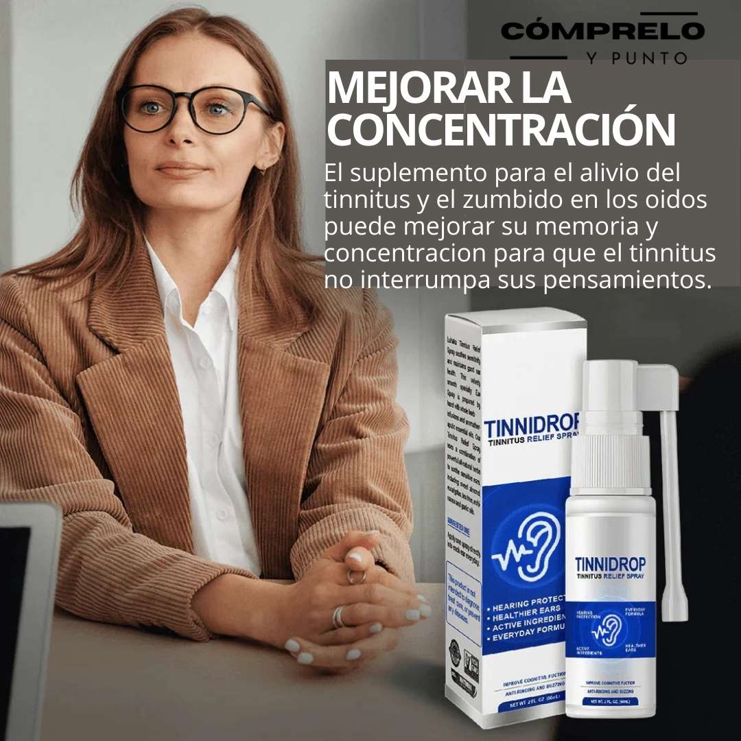 TinniDrop® tratamiento en SPRAY , para el tinnitus, y limpieza del canal auditivo