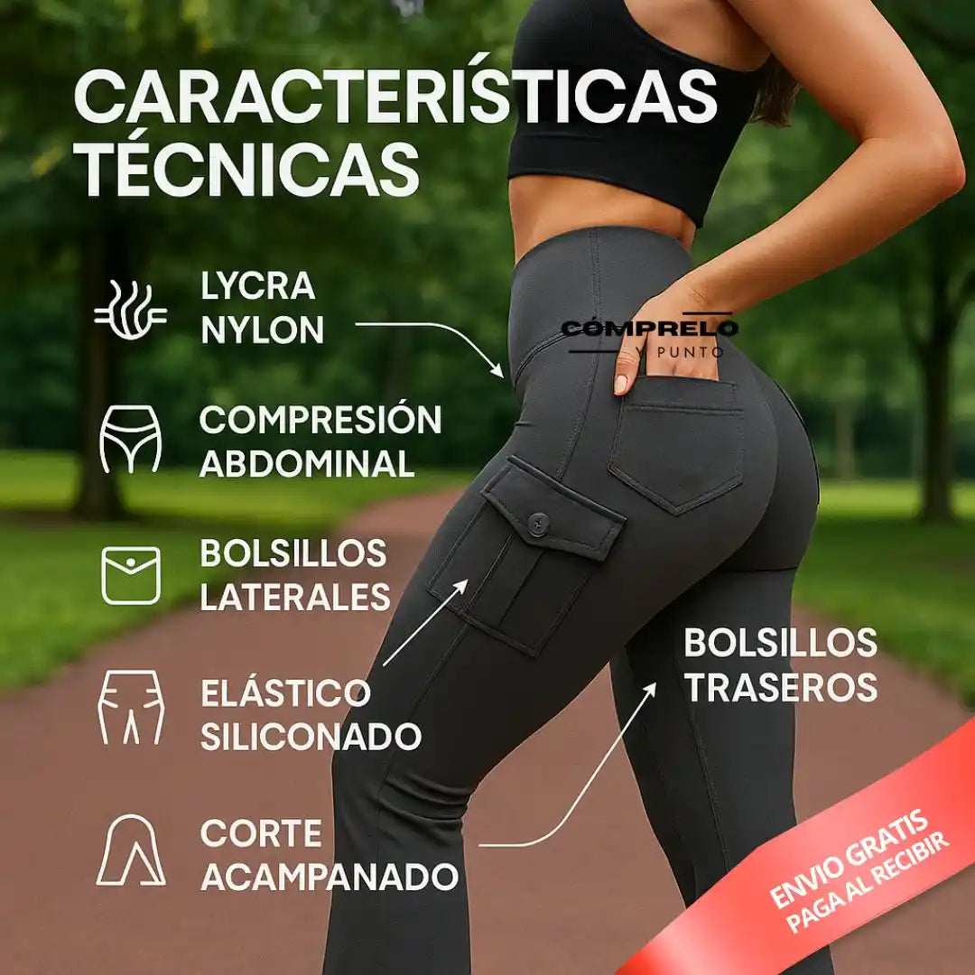 Yeoreo® Leggins Cargo con Realce – Comodidad, estilo y soporte