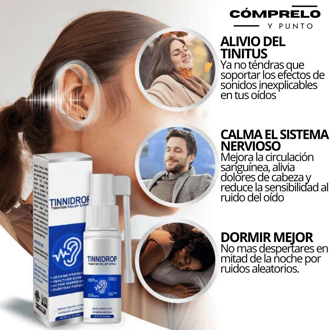 TinniDrop® tratamiento en SPRAY , para el tinnitus, y limpieza del canal auditivo