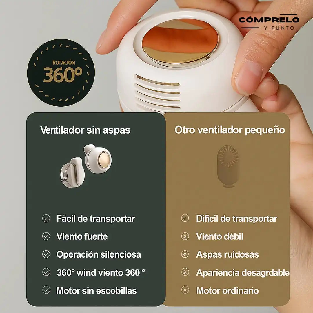 CoolBreeze™ Mini Ventilador Portátil | Refresca donde vayas, sin ocupar tus manos