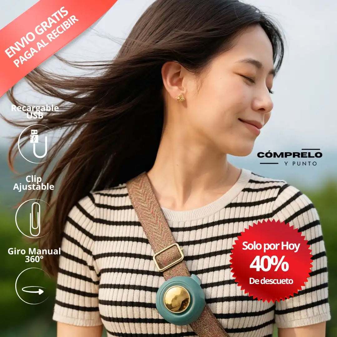 CoolBreeze™ Mini Ventilador Portátil | Refresca donde vayas, sin ocupar tus manos