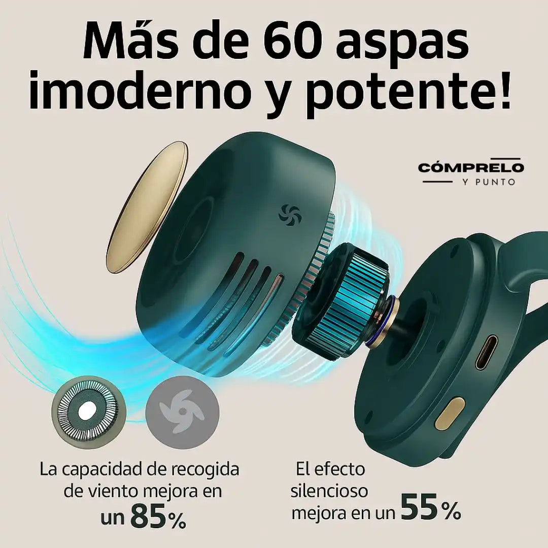 CoolBreeze™ Mini Ventilador Portátil | Refresca donde vayas, sin ocupar tus manos
