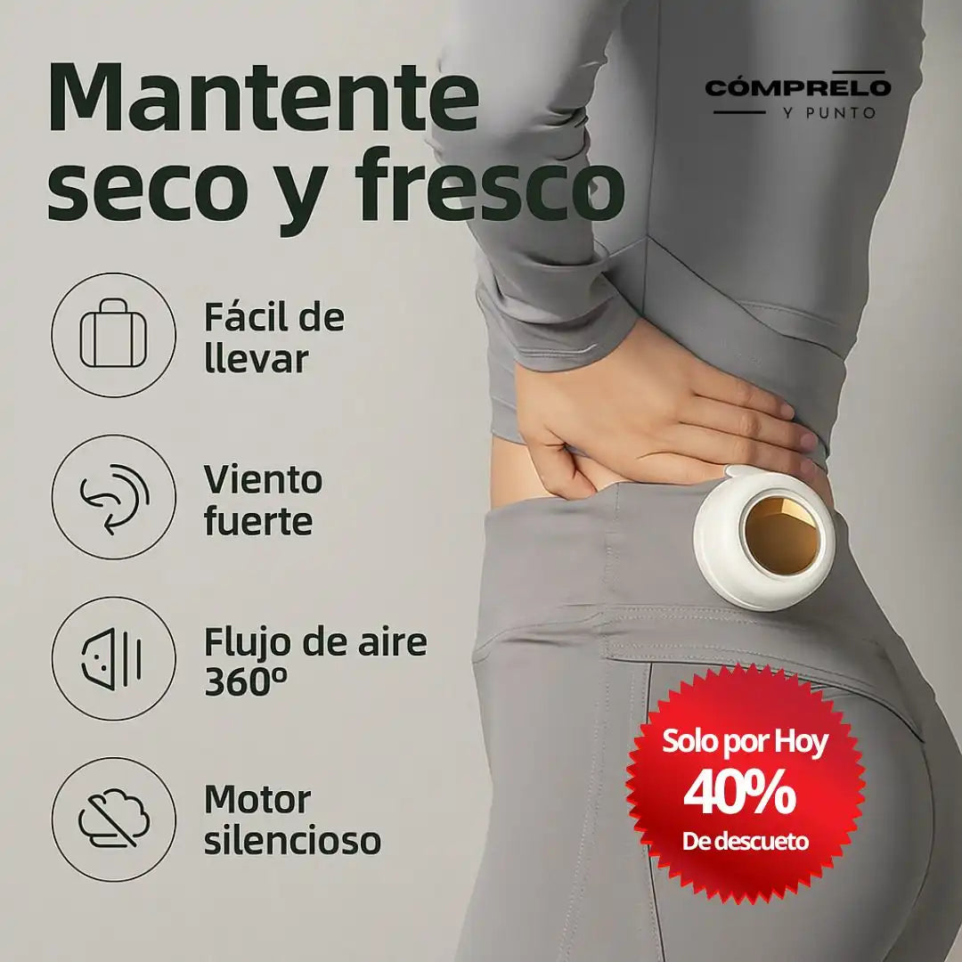 CoolBreeze™ Mini Ventilador Portátil | Refresca donde vayas, sin ocupar tus manos