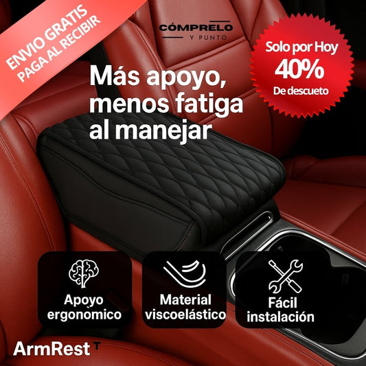 ArmRest™ - Cojín Reposa Brazos para Carro | Más apoyo, menos fatiga al manejar