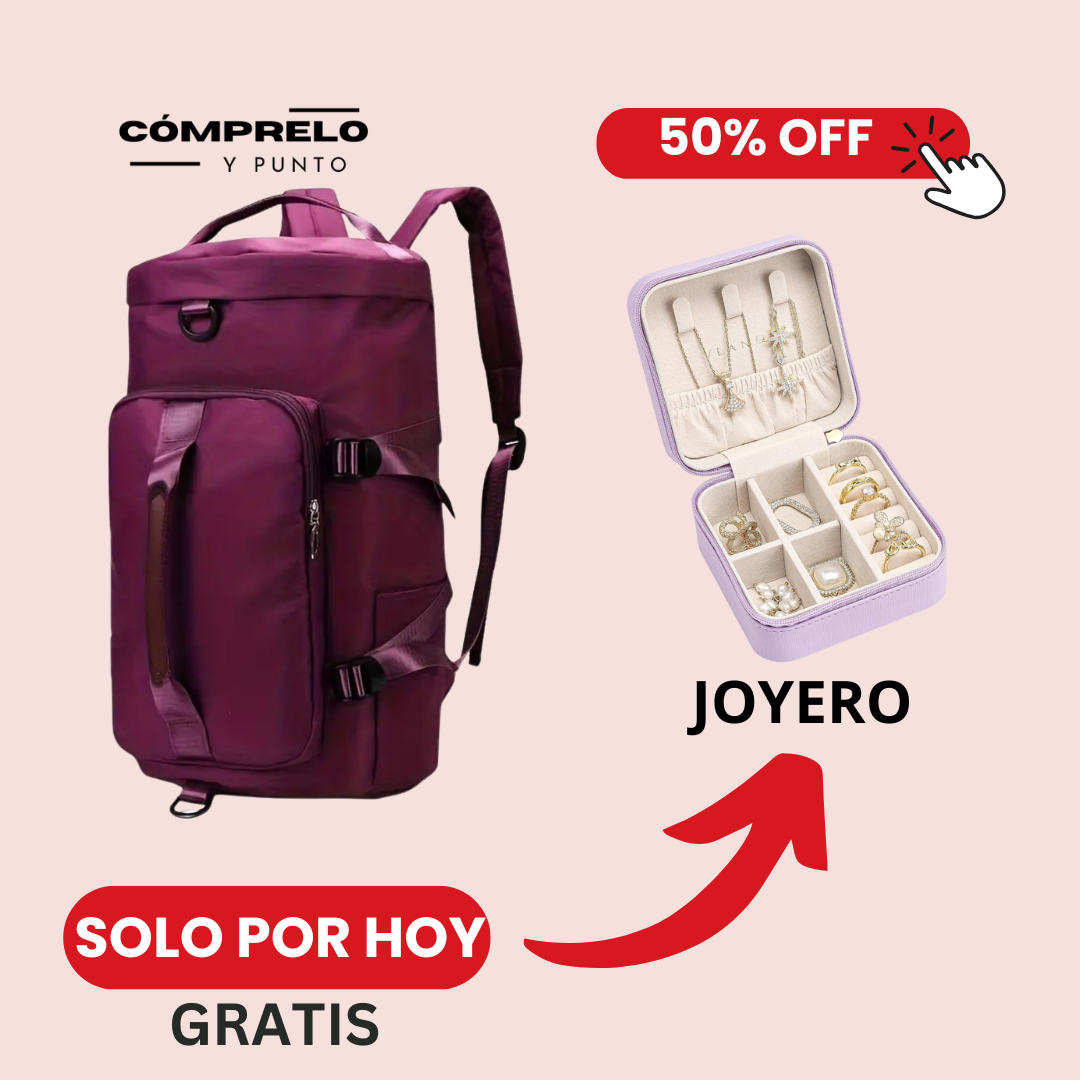 Viaje Flex: Mochila de Viaje Femenina + Joyero de Regalo. Viaja con Estilo