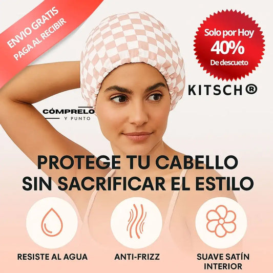 KITSCH® Satín Flexi – Gorro de Baño con Forro de SatIn Protege tu cabello sin sacrificar el estilo
